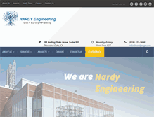 Tablet Screenshot of hardyengr.com